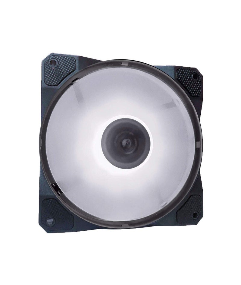APEVIA مروحة صندوق APEVIA CO1012L-WH كوزموس 120 مم LED بيضاء فائقة الصمت مع 16 LED ووسادات مطاطية مضادة للاهتزاز (10 عبوات) - Image 2